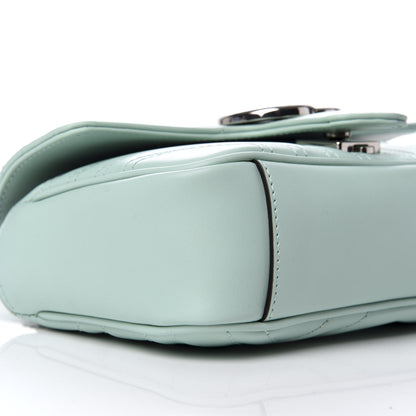 Gucci Calfskin Matelasse Mini GG Marmont Shoulder Bag Water Green 7 of 9