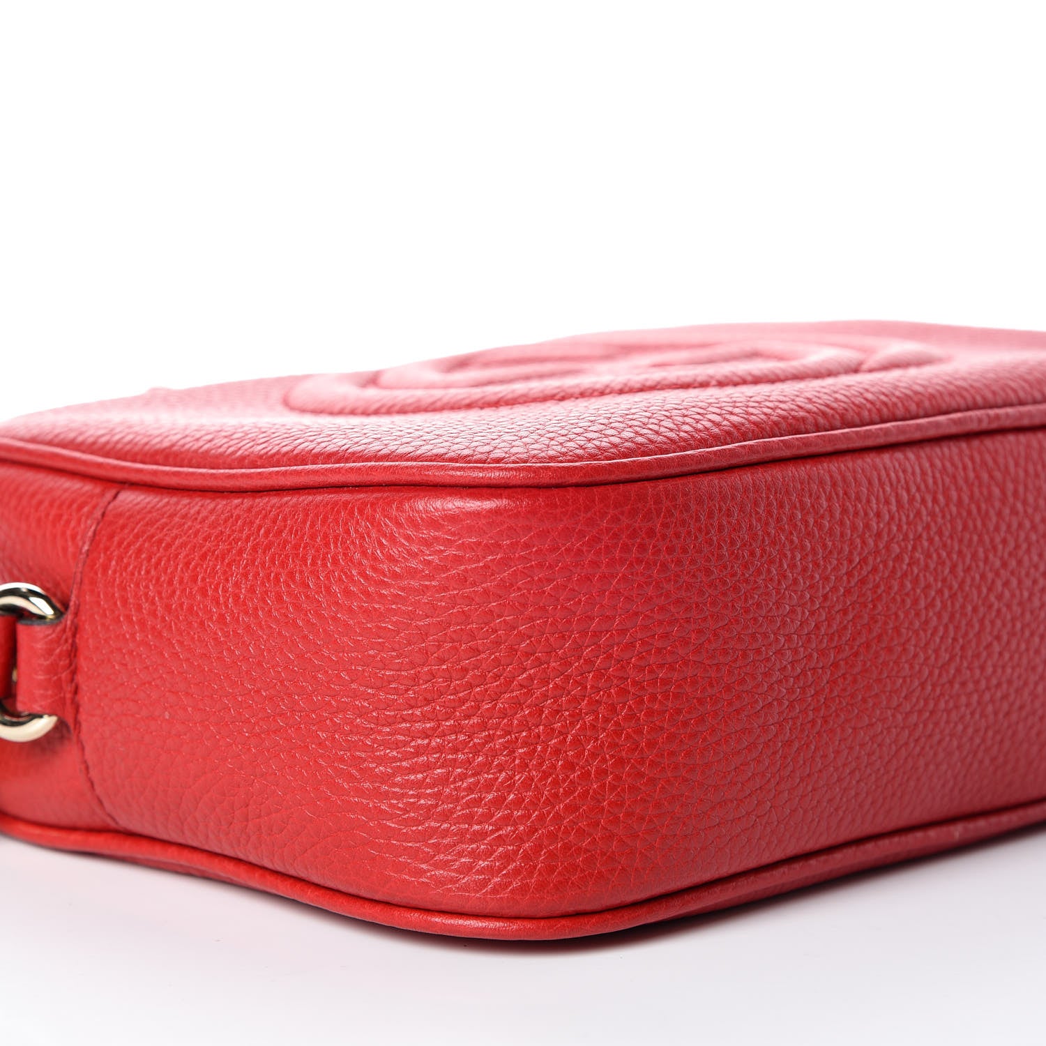 Gucci Pebbled Calfskin Small Soho Disco Bag Vibrant Red 5 of 9