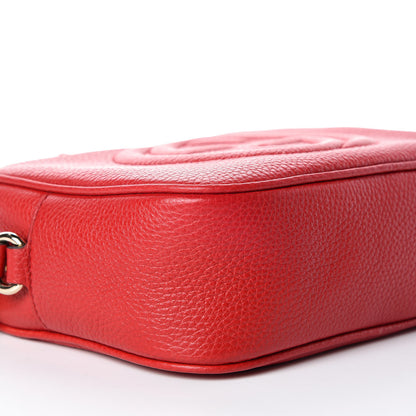 Gucci Pebbled Calfskin Small Soho Disco Bag Vibrant Red 5 of 9