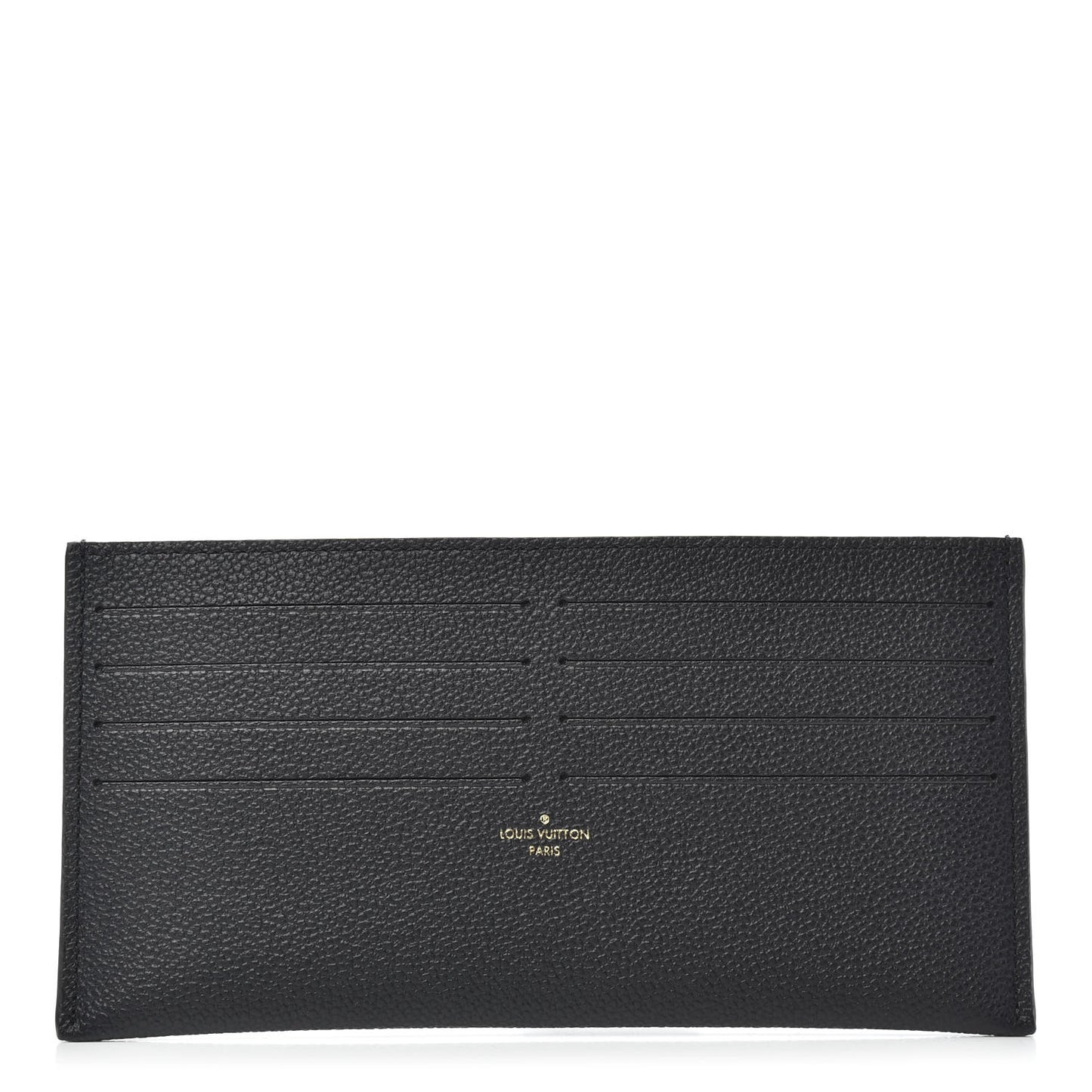 Calfskin Felicie Chain Wallet Card Holder Insert Black