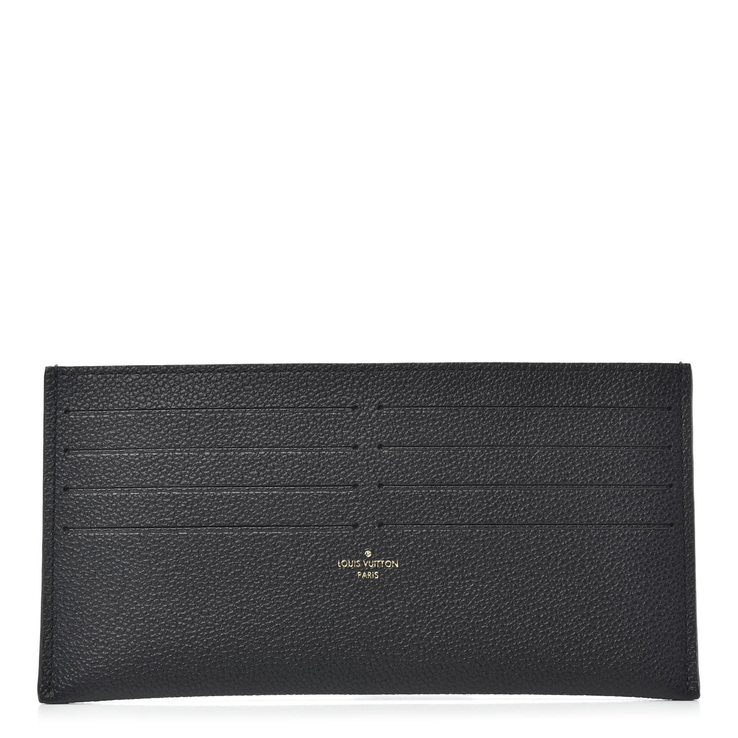 Louis Vuitton Calfskin Felicie Chain Wallet Card Holder Insert Black 1 of 6
