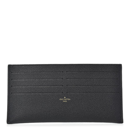 Louis Vuitton Calfskin Felicie Chain Wallet Card Holder Insert Black 1 of 6