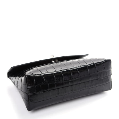 Mulberry Shiny Crocodile Small Darley Cosmetic Pouch Black 4 of 6