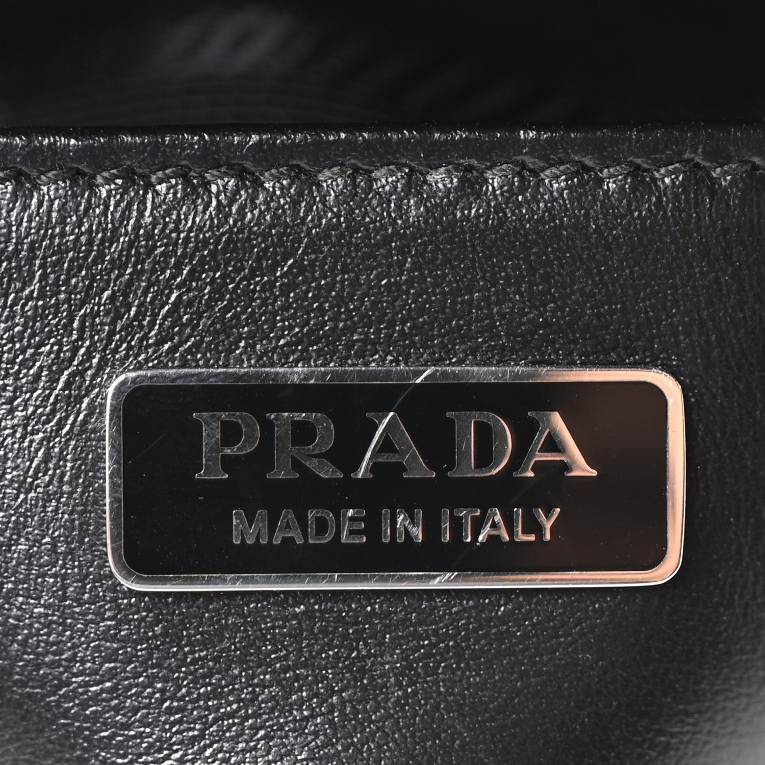 Prada Spazzolato Cleo Flap Shoulder Bag Black 6 of 10