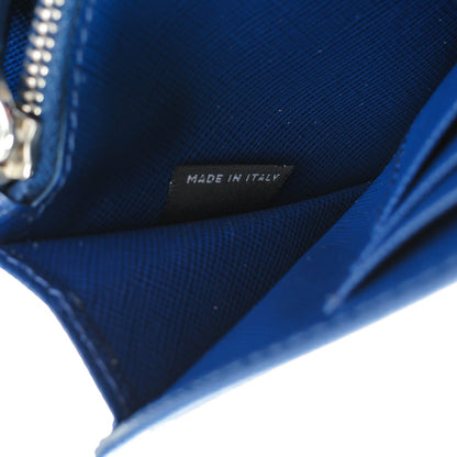 Prada Saffiano Studded Mini Crossbody Wallet Bleuette 8 of 8