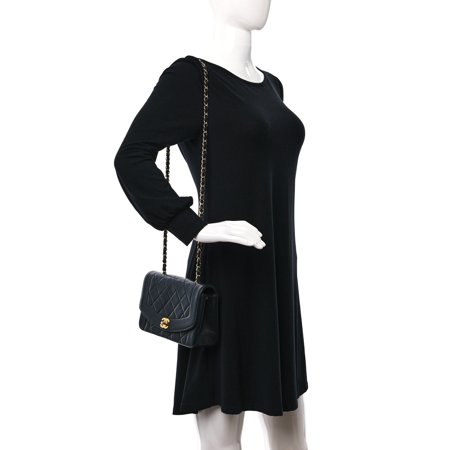 Lambskin Quilted Small Single Flap Black