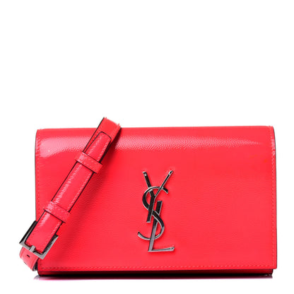 Saint Laurent Grain De Poudre Monogram Kate Belt Bag Neon Pink 1 of 10