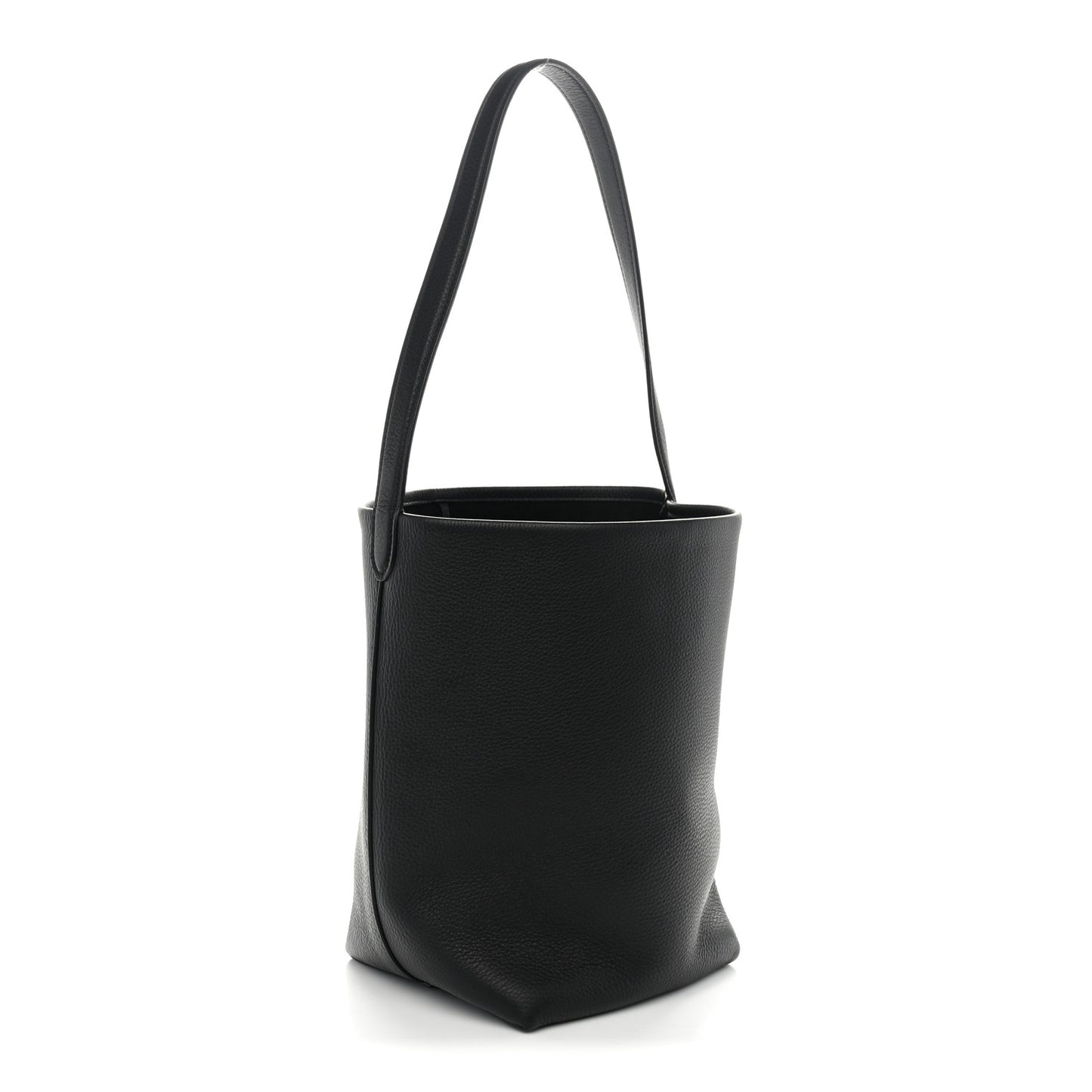 Grained Calfskin Medium N/S Park Tote Black