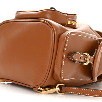 Miu Miu Soft Calfskin Medium Backpack Cognac 8 of 8