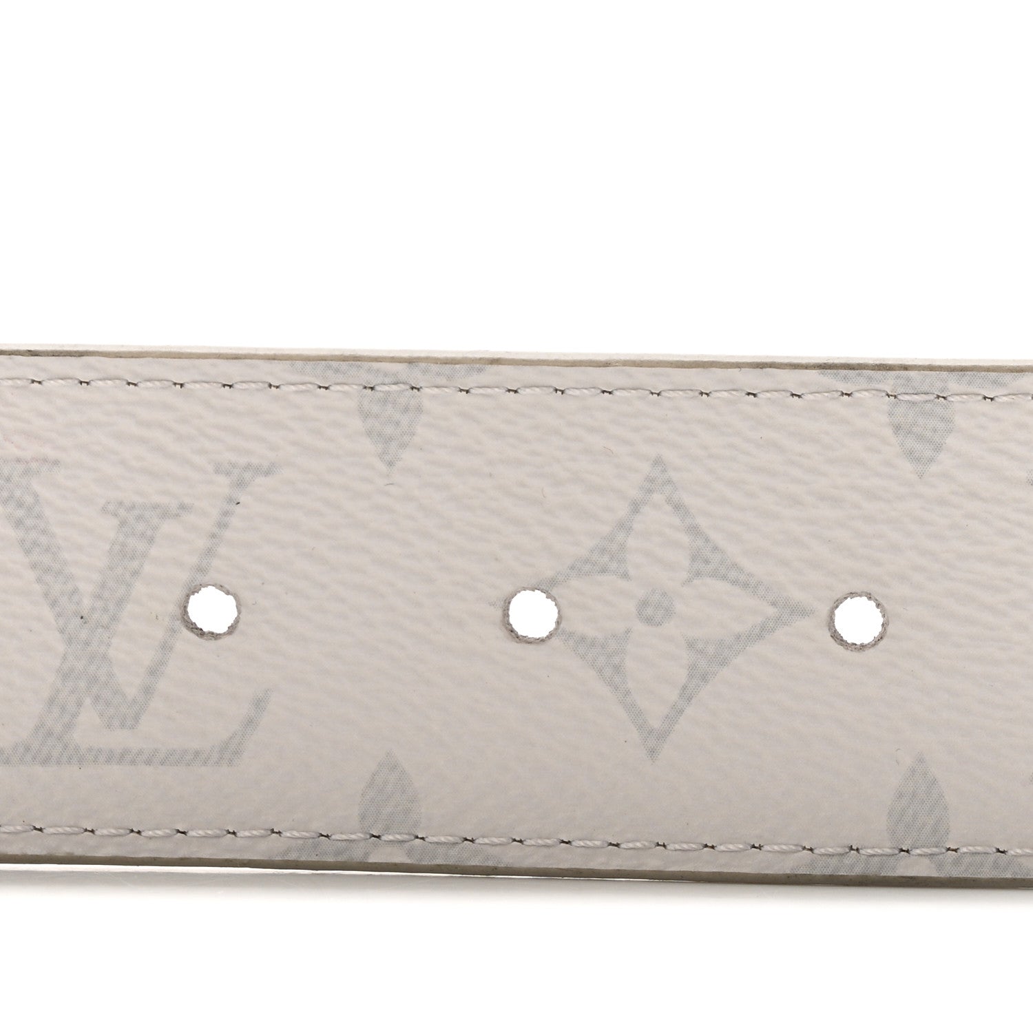 Louis Vuitton Taiga Monogram 40mm LV Initiales Belt 85 34 White 3 of 9