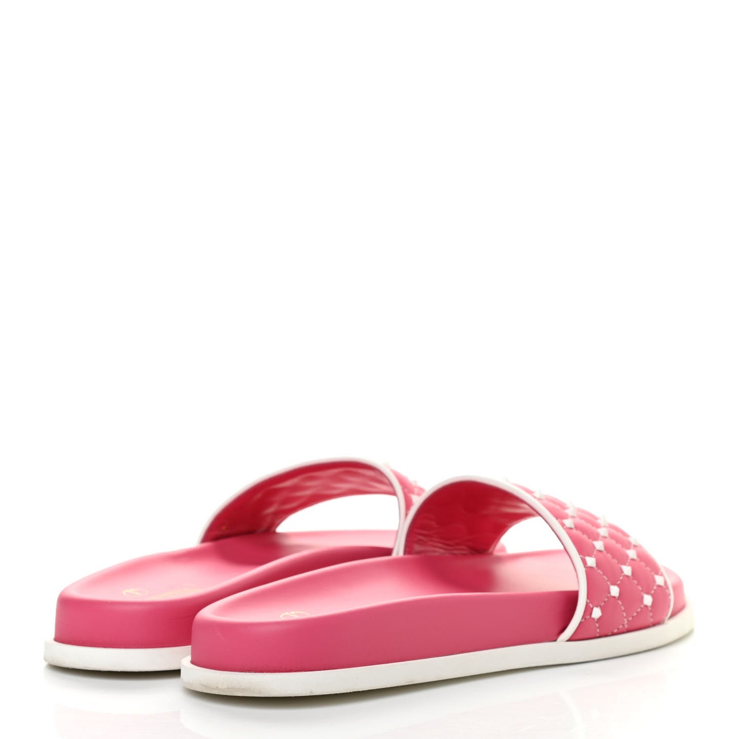 Nappa Free Rockstud Spike Slide Sandals 40 Shadow Pink