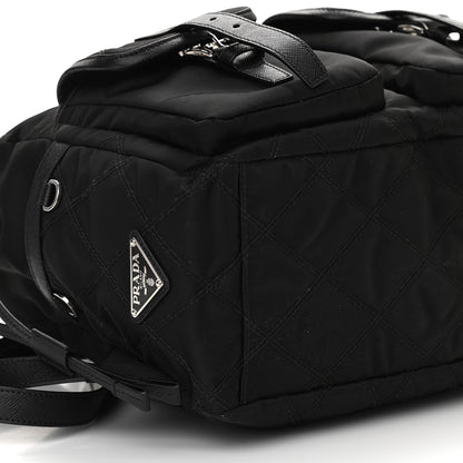Prada Tessuto Nylon Saffiano Vela Quilted Backpack Black 8 of 9