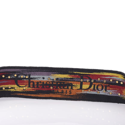 Christian Dior Canvas Embroidered Studded Rainbow J’Adior Shoulder Strap 3 of 5
