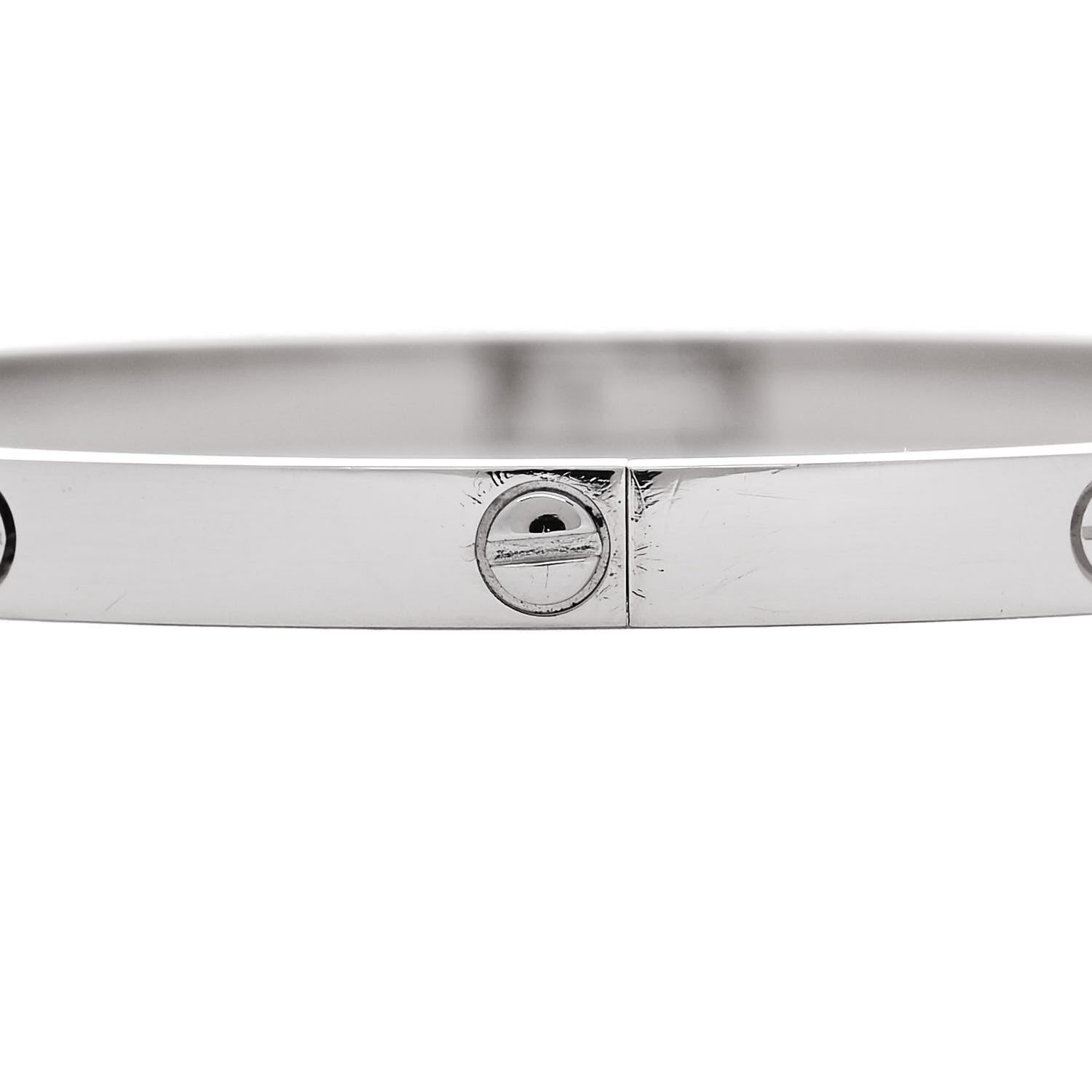 Cartier 18K White Gold Small LOVE Bracelet 16 4 of 8