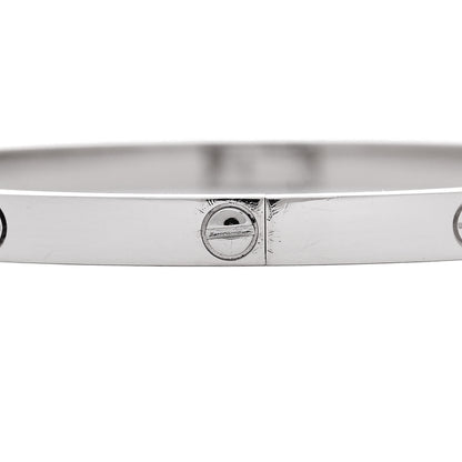 Cartier 18K White Gold Small LOVE Bracelet 16 4 of 8