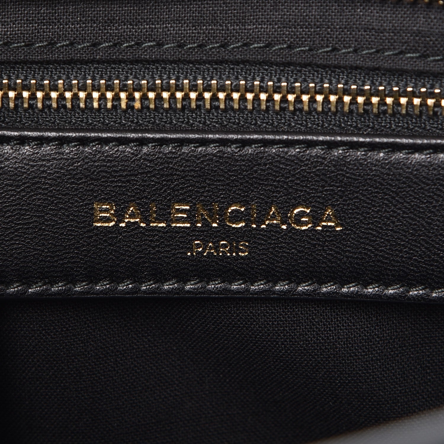 Balenciaga Calfskin Crocodile Embossed Classic Hardware City Black 6 of 7
