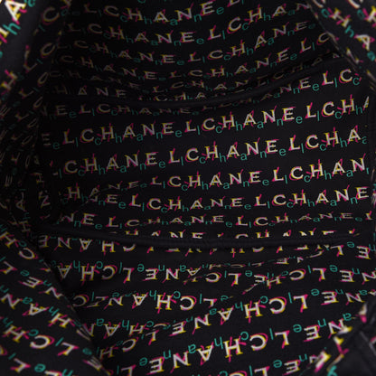 Chanel Terry Cloth Cotton Reversible Beach Tote Black 8 of 15
