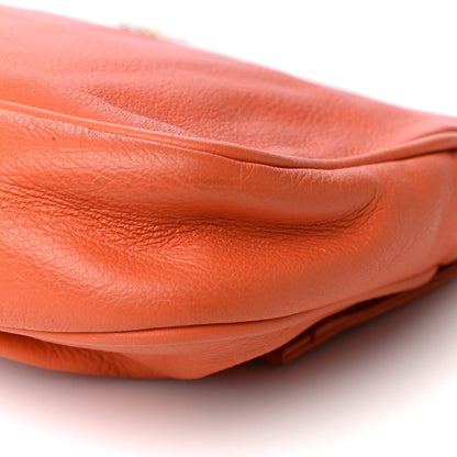 Fendi Vitello Flamingo Fendista Pouchette Crossbody Arancio 12 of 16