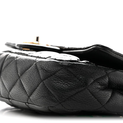 Chanel Patent Goatskin Quilted Small CC Eyelet Flap Black 10 of 13