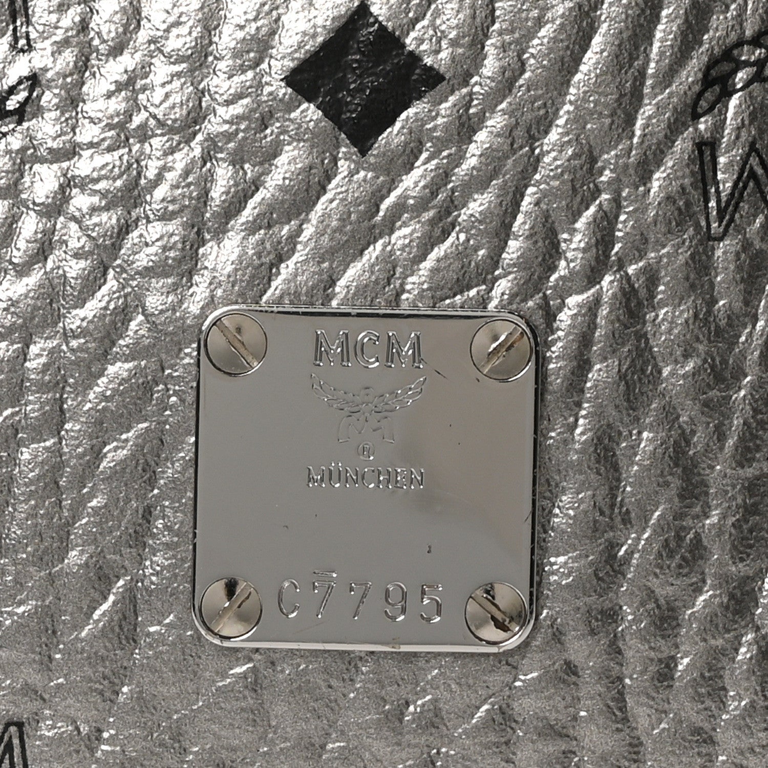 MCM Metallic Visetos Crossbody Bag Silver 1787461 – FASHIONPHILE