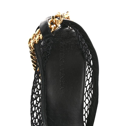 Bottega Veneta Mesh Nappa Chunky Chain Sandals 39.5 Black 7 of 11