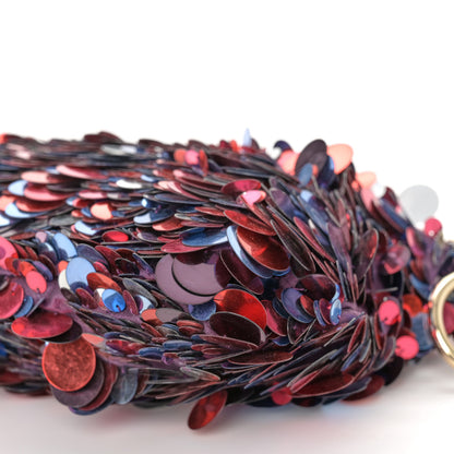 Jimmy Choo Sequin Maxi Callie Embroidery Bag Raspberry Mix 9 of 9