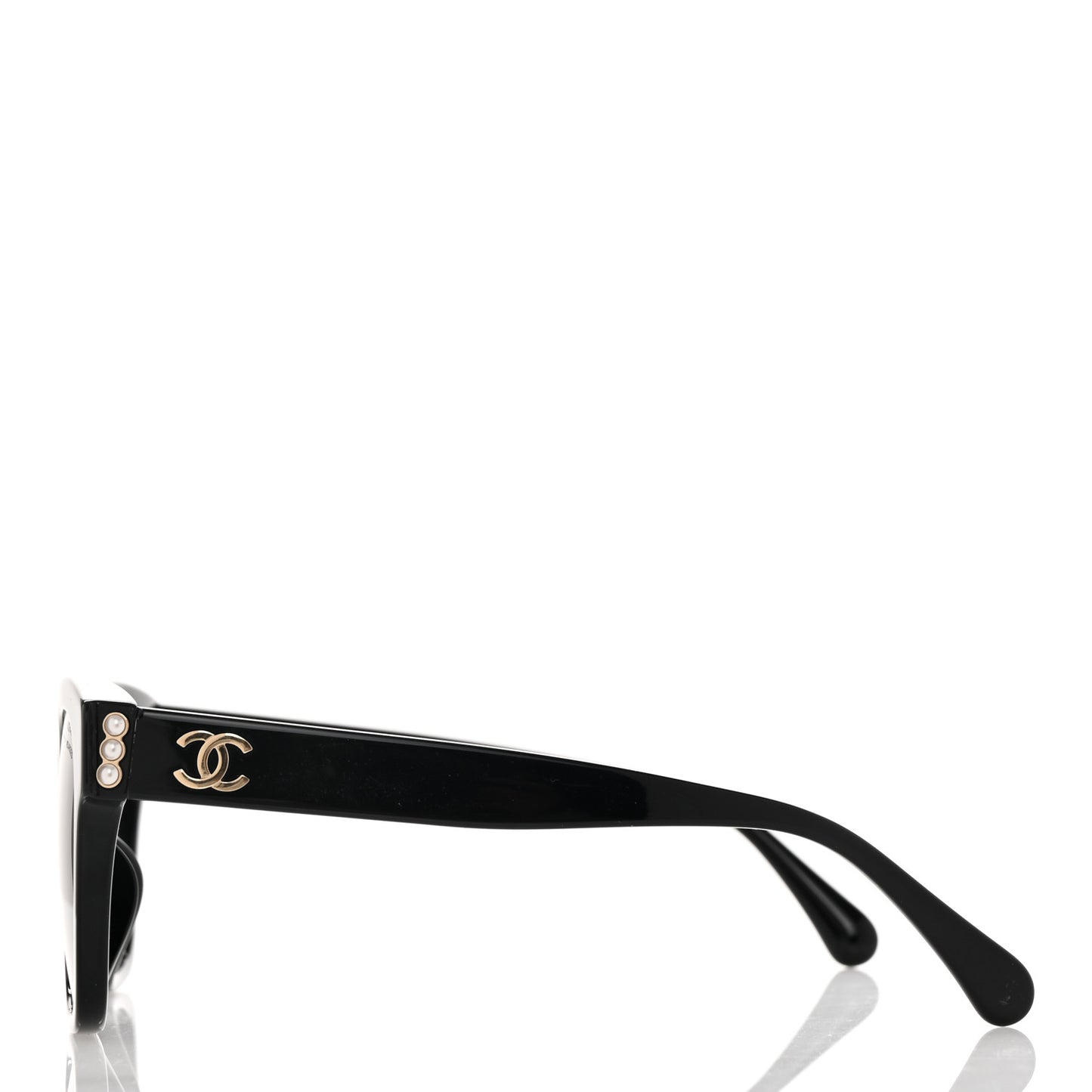 Acetate Polarized Pearl CC Square Sunglasses 5482-H-A Black