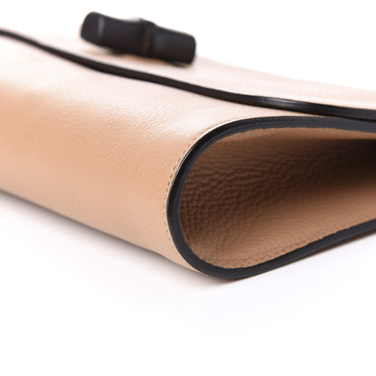 Gucci Pebbled Calfskin Bamboo Daily Clutch Camel 6 of 7