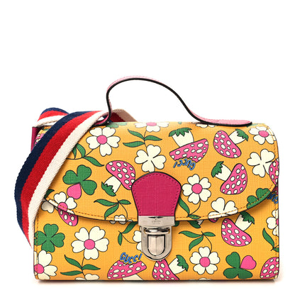 Gucci Canvas Childrens Flower Mushroom Print Shoulder Bag 1 of 10