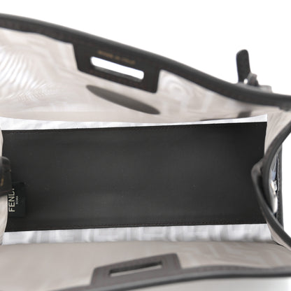 Fendi Mesh Vitello Century FF 1974 Mini Peekaboo Defender Cover Azzurro Black Ebano 5 of 10