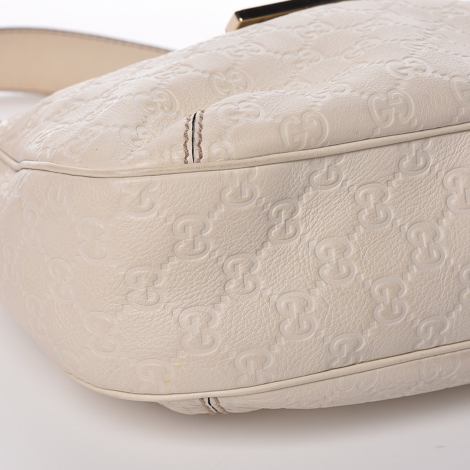 Gucci Guccissima Medium New Ladies Web Hobo White 8 of 11