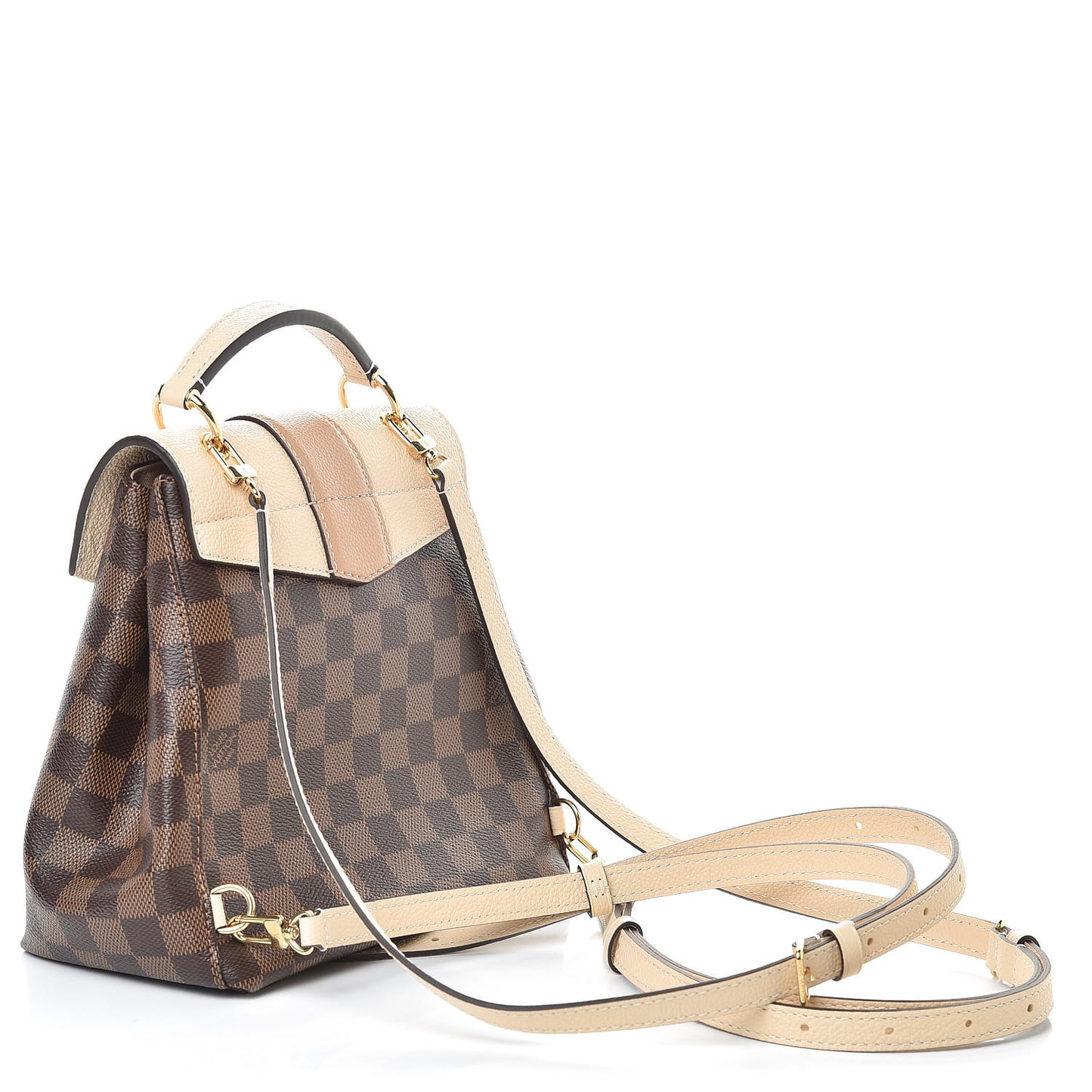Damier Ebene Clapton Backpack Creme