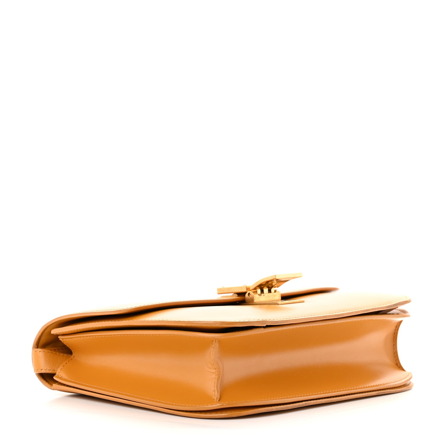 Celine Smooth Calfskin Medium Classic Box Flap Bag Daffodil 4 of 18
