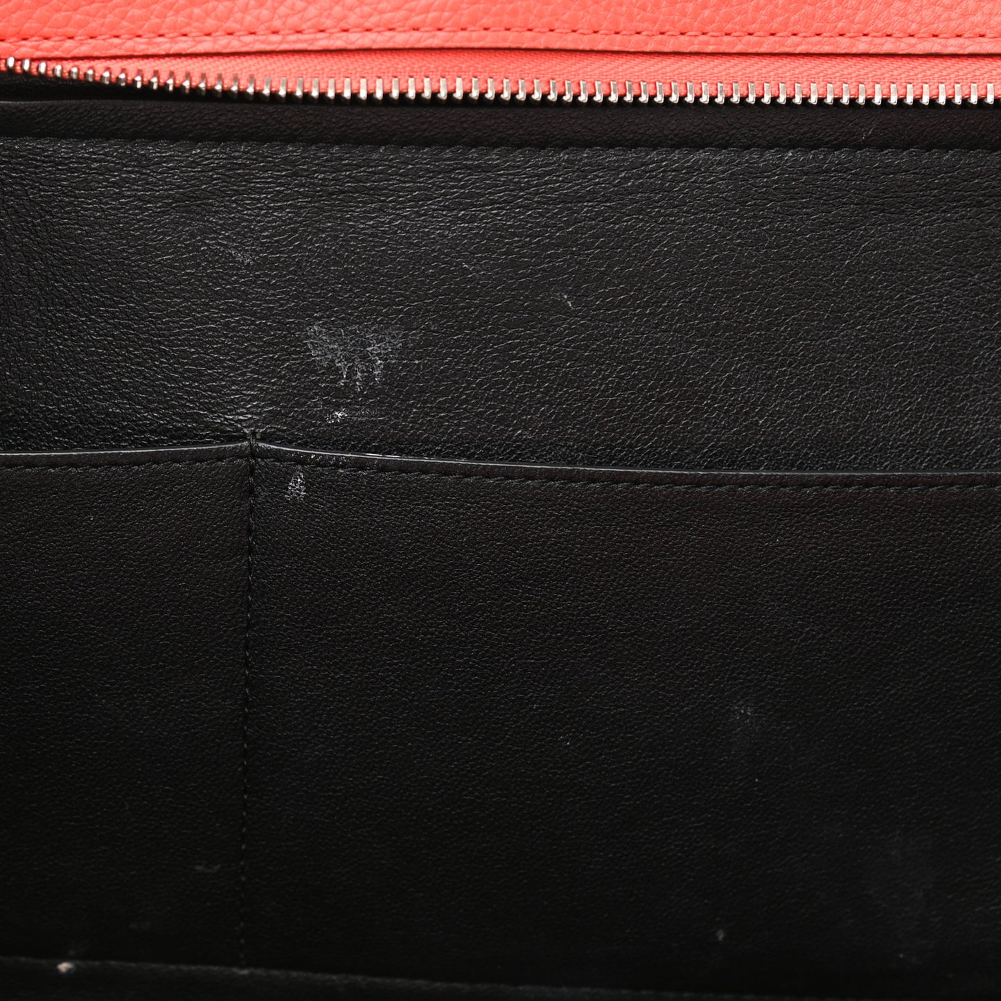 Drummed Calfskin Suede Medium Trapeze Coquelicot