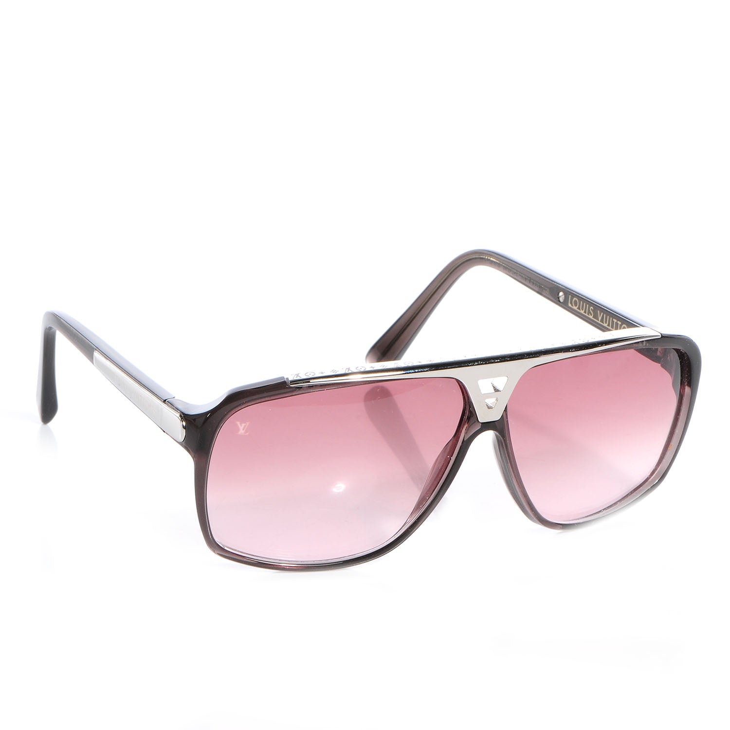 Louis Vuitton Acetate Evidence Sunglasses Brown Z0241W 2 of 4