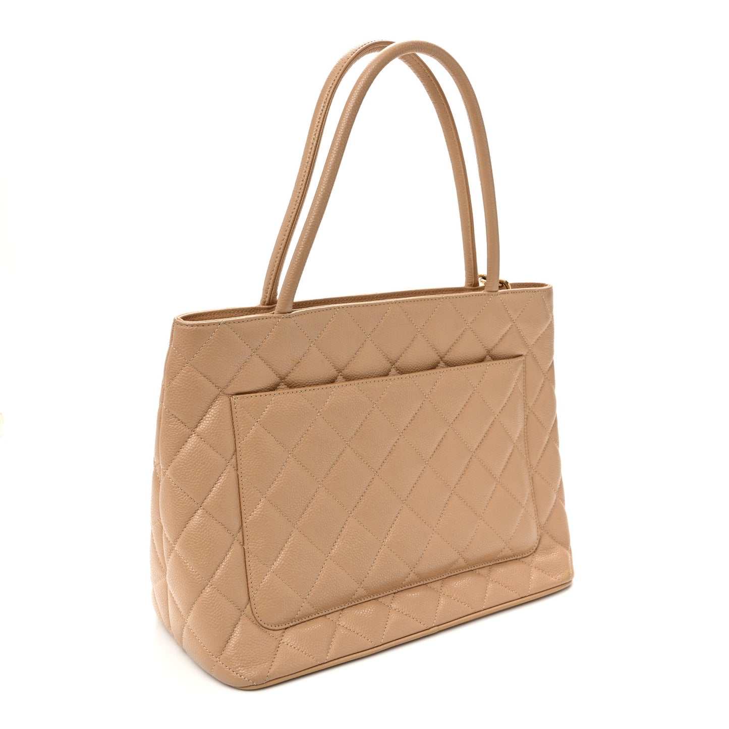 Caviar Quilted Medallion Tote Beige Beige