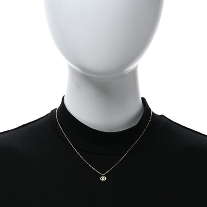 Gucci 18K Yellow Gold Blue Topaz Running G Pendant Necklace 3 of 4