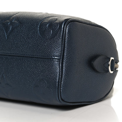 Louis Vuitton Metallic Empreinte Monogram Giant Speedy Bandouliere 20 Navy Nacre 10 of 11