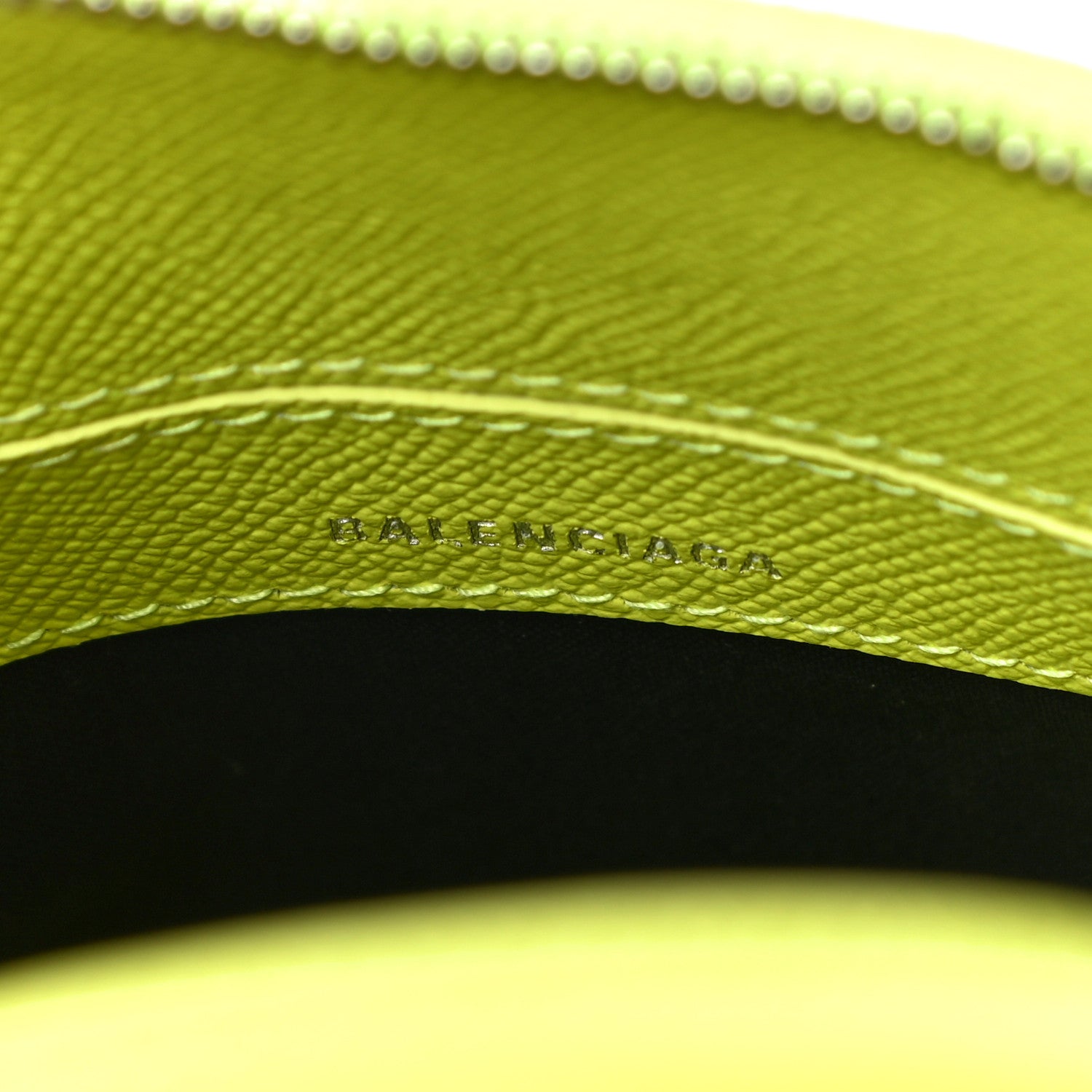 Balenciaga Signature Grained Calfskin Logo XXS Ville Top Handle Bag Acid Green Black 8 of 9