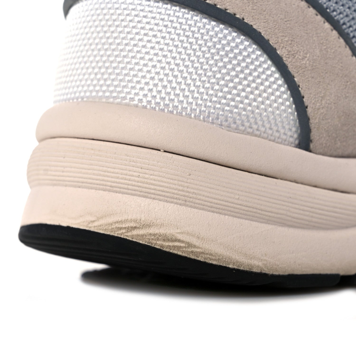 Chanel Mesh Suede Calfskin Grained Calfskin Womens CC Sneakers 37 Grey White Pink 8 of 8