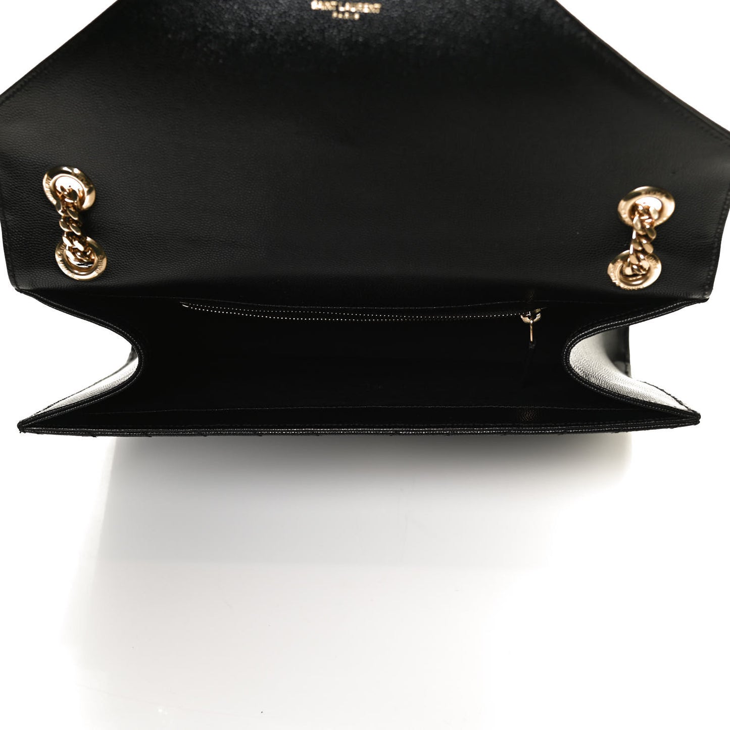 Grain De Poudre Matelasse Chevron Large Monogram Satchel Black
