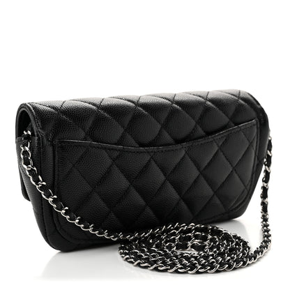 Chanel Caviar Quilted Glasses Case With Chain Black 5 of 21