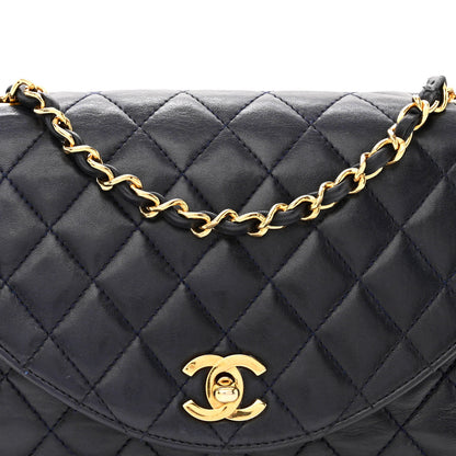 Chanel Lambskin Quilted Round Flap Navy 8 of 12