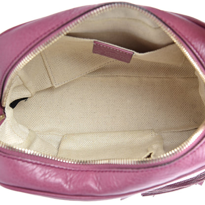 Gucci Pebbled Calfskin Small Soho Disco Bag Peonia Flower 4 of 13
