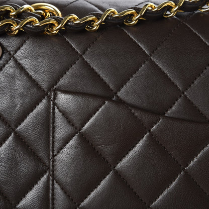 Chanel Lambskin Quilted Medium Double Flap Brown 12 of 13