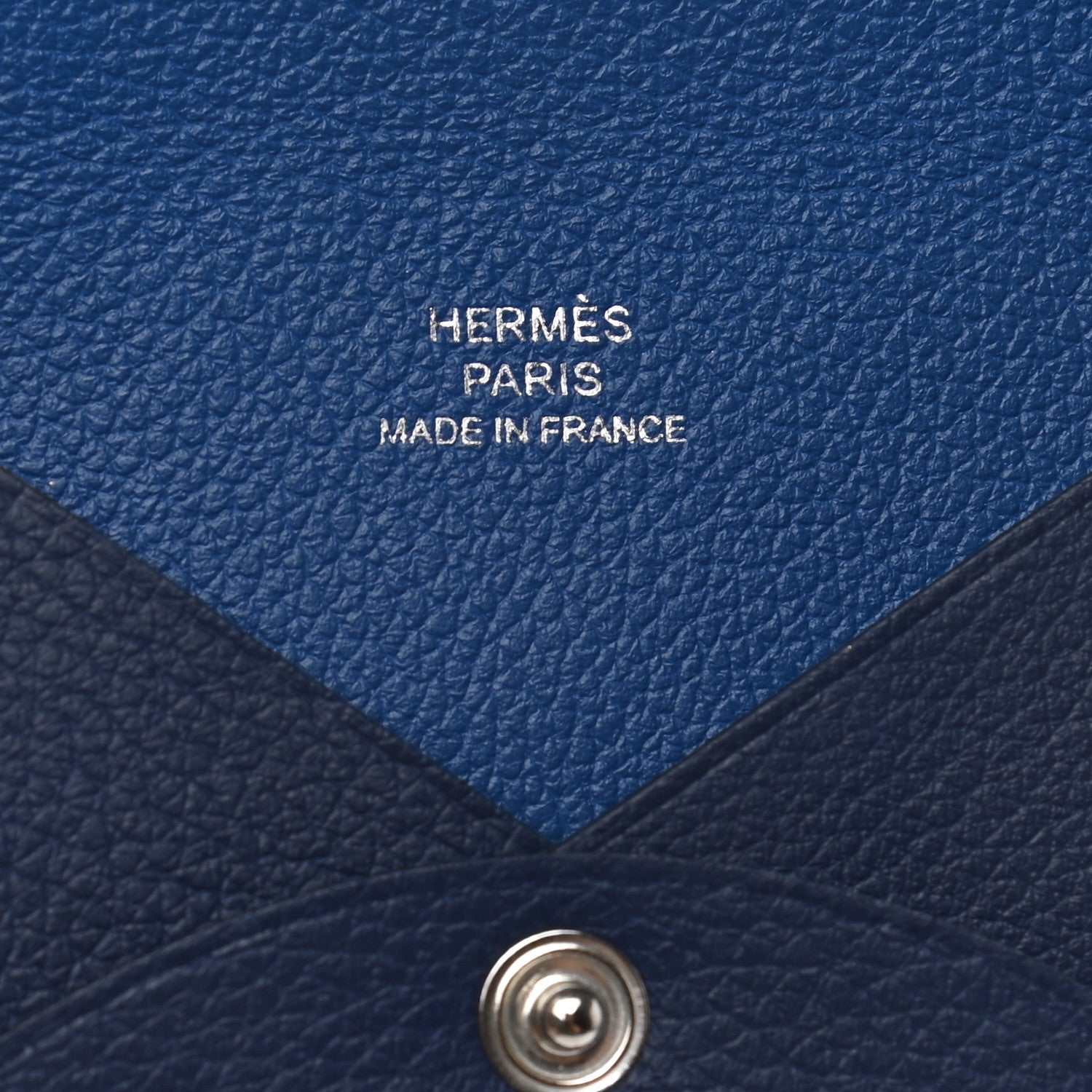 Hermes Evercolor Verso Calvi Card Case Bleu Saphir Bleu France 6 of 8