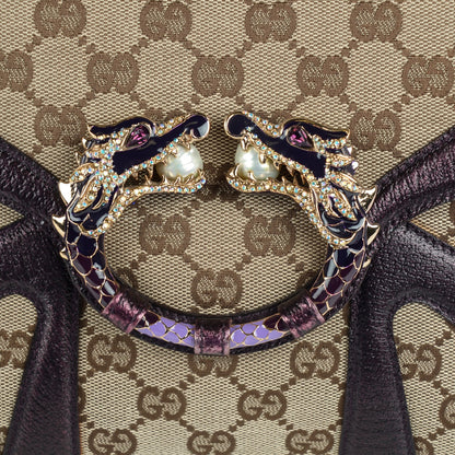 Gucci Monogram GG Tom Ford Jeweled Dragon Flap Bag Purple 8 of 8