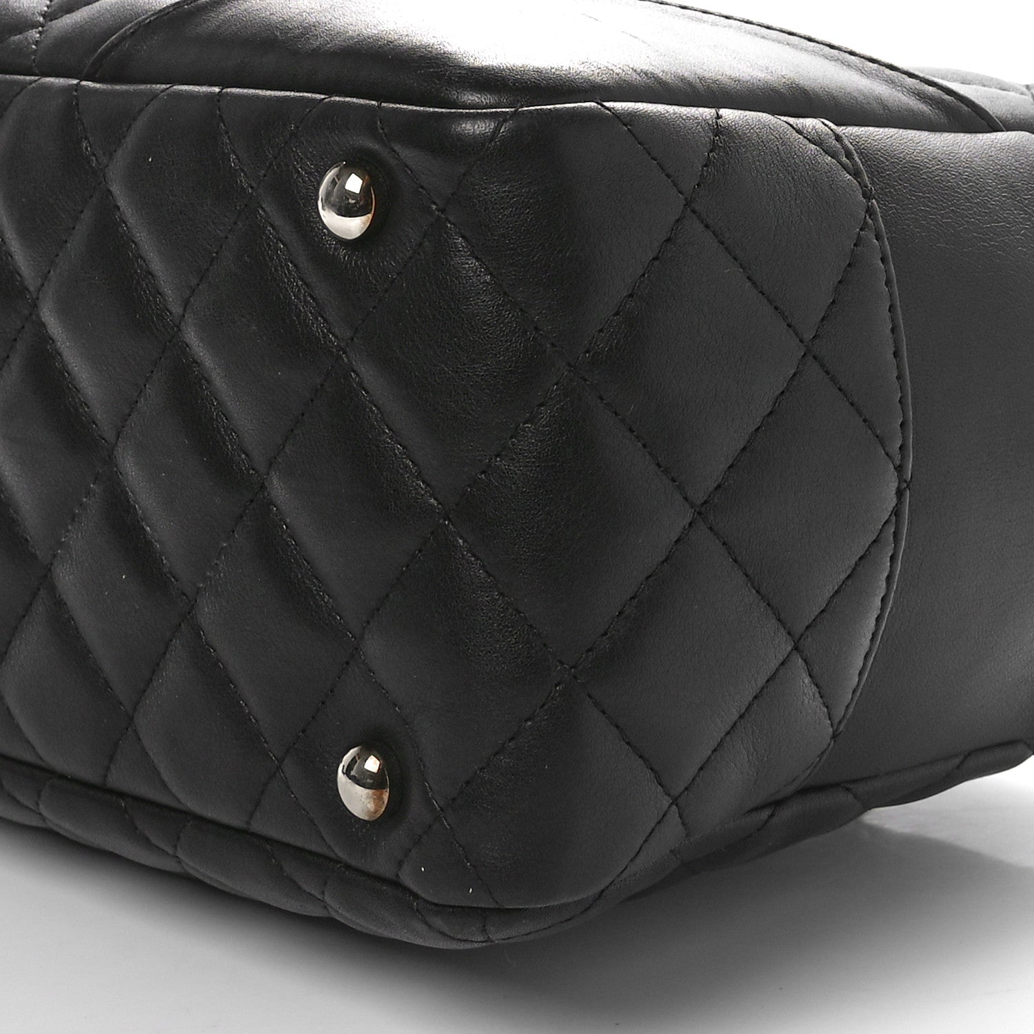 Chanel Calfskin Quilted Large Cambon Bowler Black 10 of 10