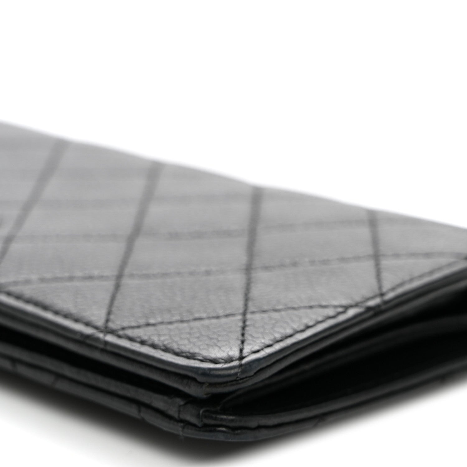 Chanel Caviar Quilted Yen Wallet Black 9 of 9