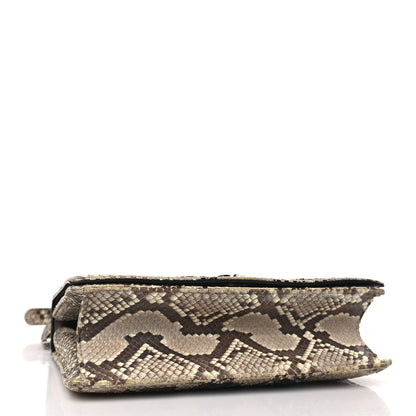 Christian Dior Snakeskin Sequin Embellished Medium Diorama Flap Bag Beige Multicolor 4 of 8